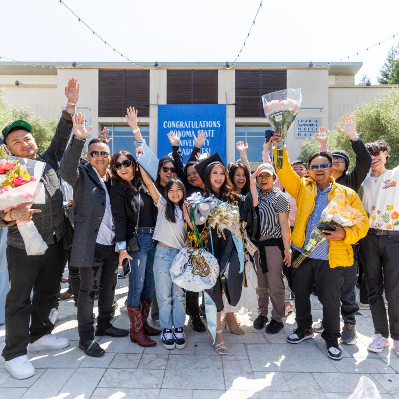 Family and friends of a ssu graduate
