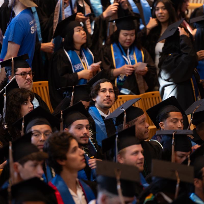 Students ready for ceremony