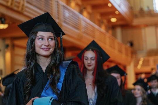 Graduate student smiling