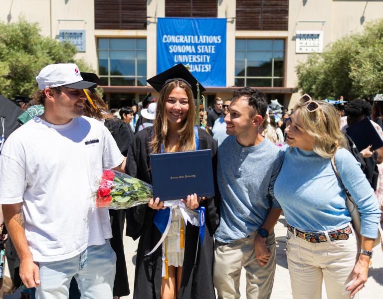 Graduate and family
