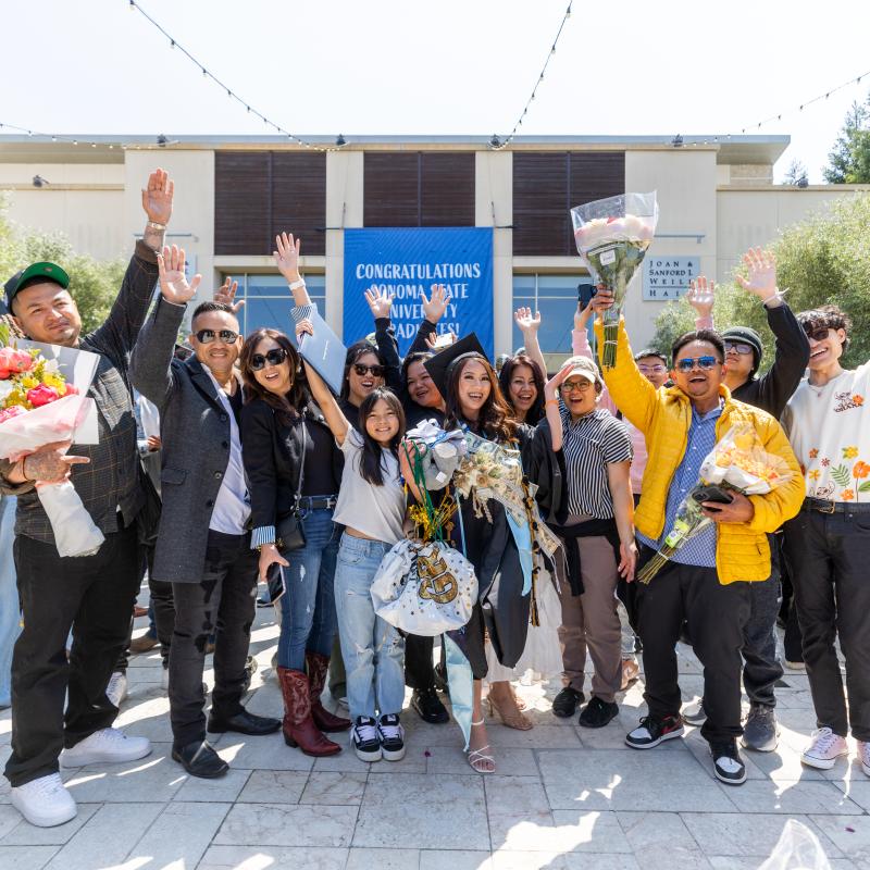 Family and friends of a ssu graduate