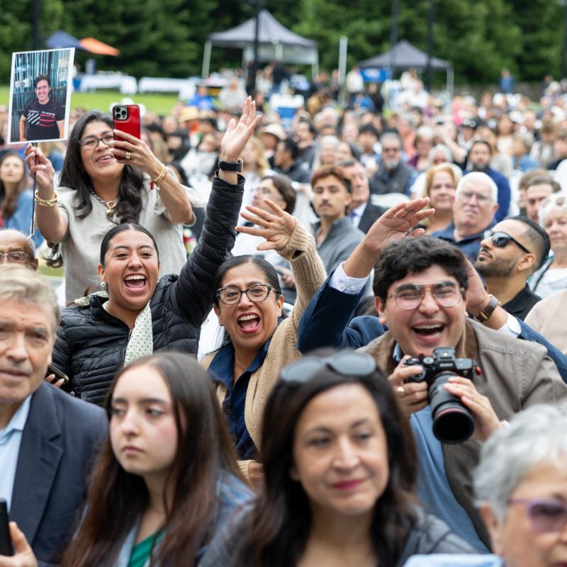 family in audience