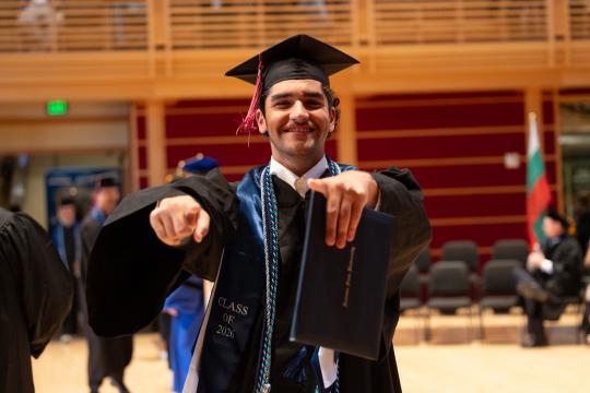 Student at Ceremony